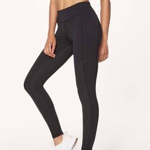 Black Lululemon Speed Up Leggings 28”